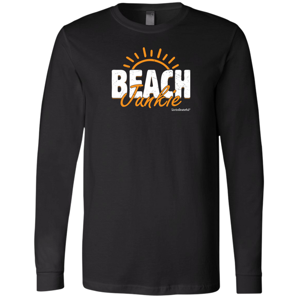 Men's Long Sleeve Shirt - Beach Junkie T-Shirt - Original Men's Tee