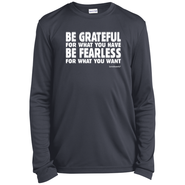 Youth fearless shirt - LS performance tee - Activewear youth