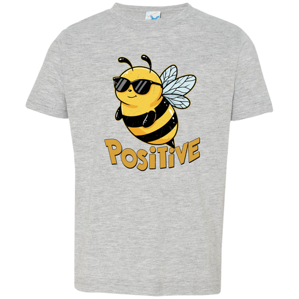 Bee Positive Toddler T - Toddler Graphic Tee - Positive Kids Shirt