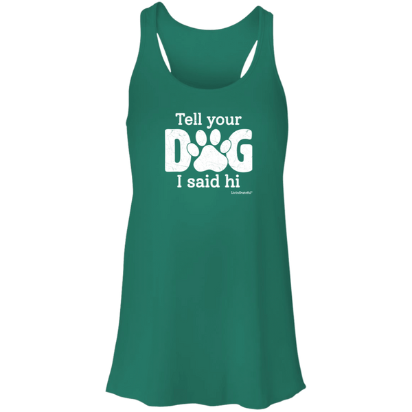 Womens racerback tank – Dog lover vibe – Lightweight comfort