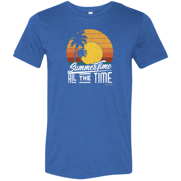 Mens Summer T-Shirt - Summertime Tee - Casual Beach Shirt