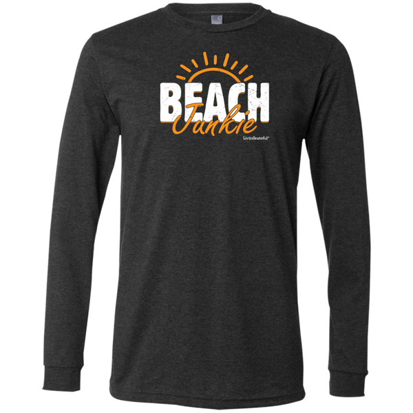 Men's Long Sleeve Shirt - Beach Junkie T-Shirt - Original Men's Tee
