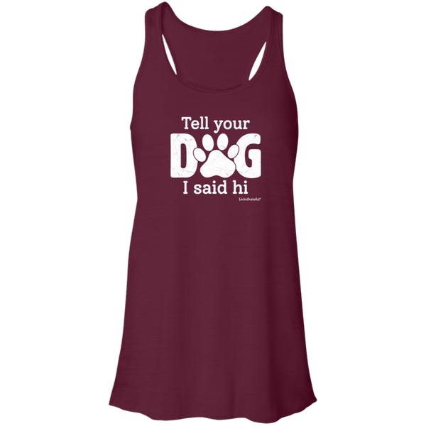 Womens racerback tank – Dog lover vibe – Lightweight comfort