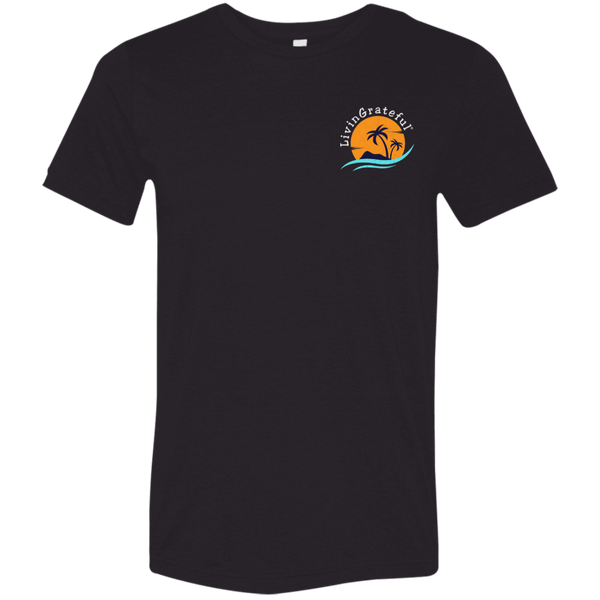 Mens LG T-Shirt - Living Grateful Tee - Motivational Lifestyle Shirt