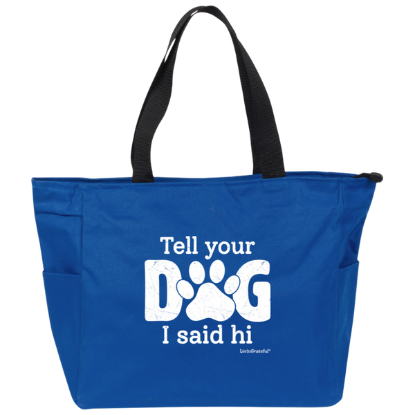 Zip It Good Tote - Pup Swag Bag - Canvas Dog Lover Tote