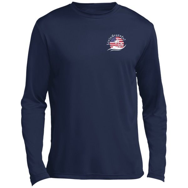USA flag tee - Patriotic long sleeve - Performance shirt men
