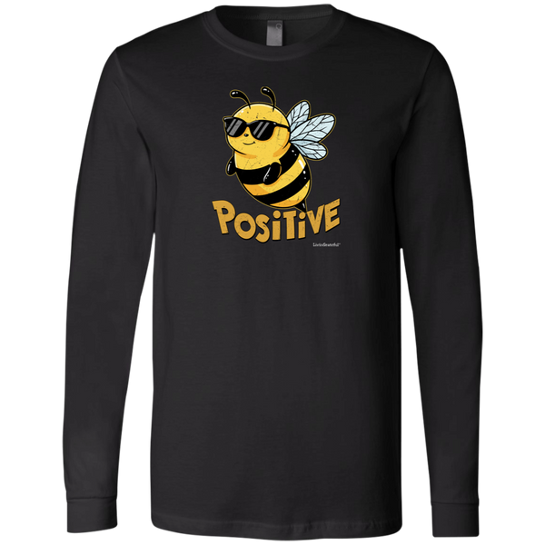 Men's Long Sleeve Shirt - Bee Positive T-Shirt - Original Men's Tee