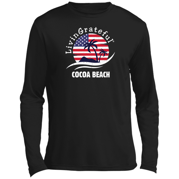 Mens 'Merica LS Tee - Cocoa Beach Shirt - Performance Long Sleeve