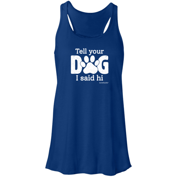Womens racerback tank – Dog lover vibe – Lightweight comfort