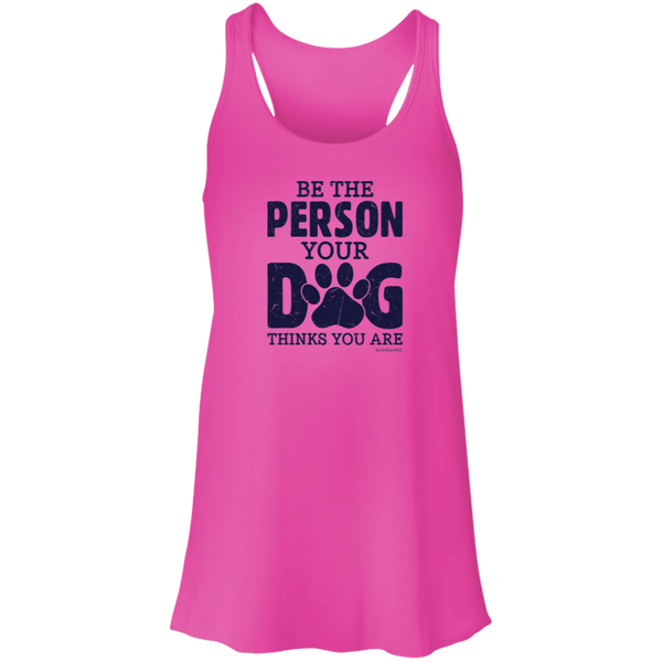Womens racerback tank – Be that person – Flowy comfort