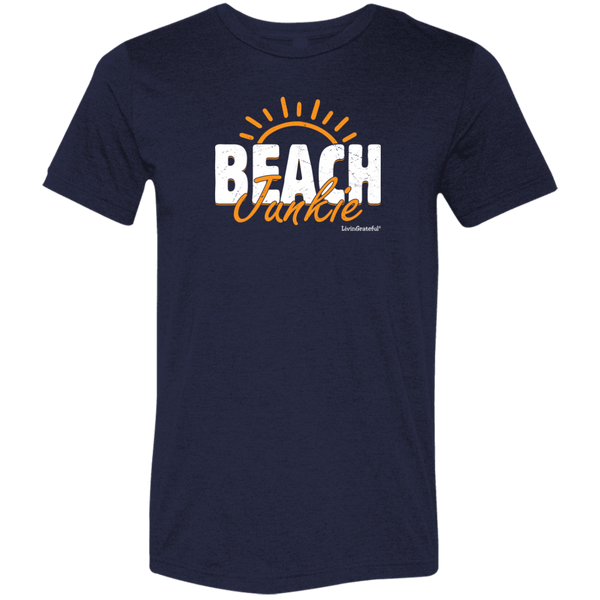 Mens Beach T-Shirt - Beach Junkie Tee - Summer Casual Shirt