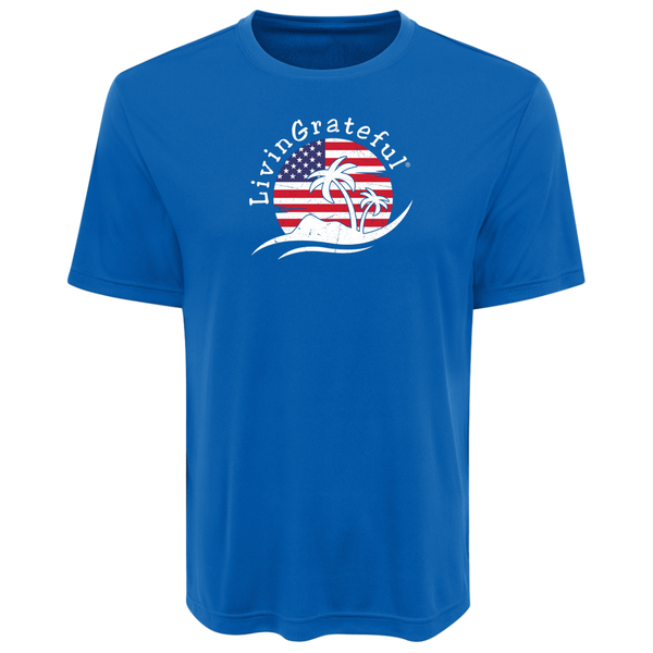 USA Flag Tee - Men's Patriotic Shirt - Performance Workout Top