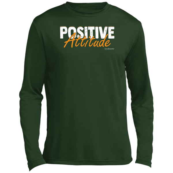 Men's LS Shirt - Positive Attitude T-Shirt - Performance Tee