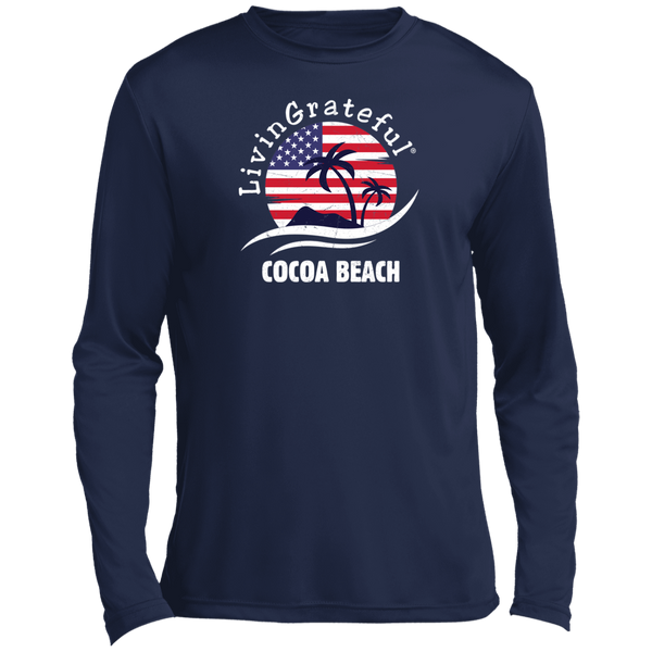 ImageMens 'Merica LS Tee - Cocoa Beach Shirt - Performance Long Sleeve