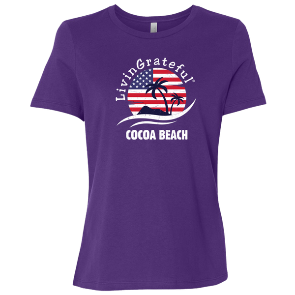 Womens 'Merica Tee - Cocoa Beach Shirt - Original Patriotic T