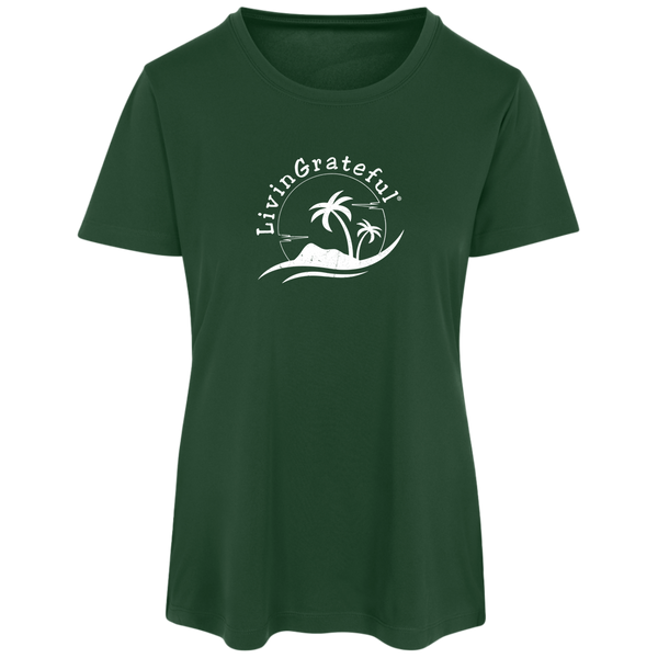 Womens LG Performance Tee - Living Grateful - Motivational Top