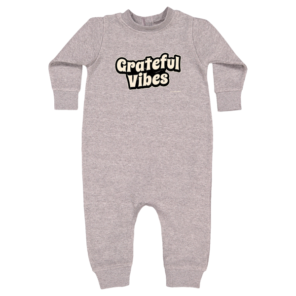 Grateful Vibes Infant Bodysuit - Fleece Baby Onesie - Cozy Wear