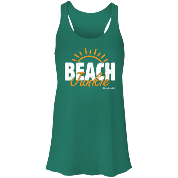 Beach Junkie Tank – Flowy Racerback – Casual Activewear
