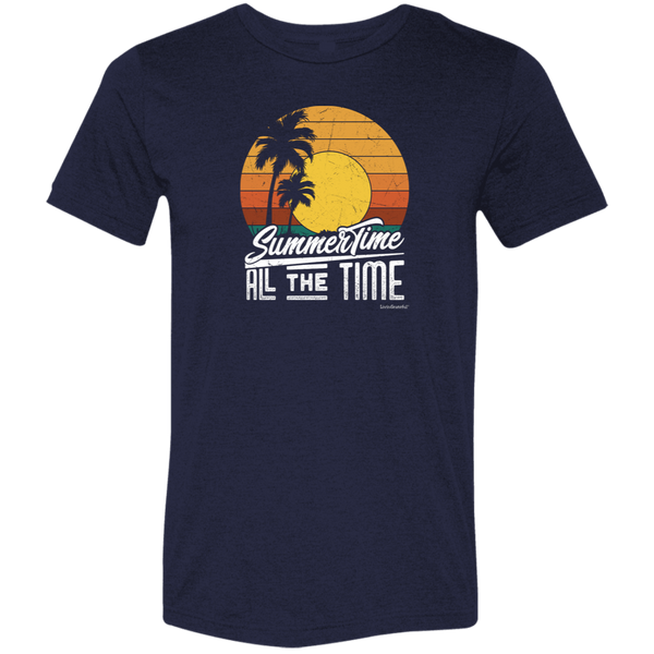 Mens Summer T-Shirt - Summertime Tee - Casual Beach Shirt