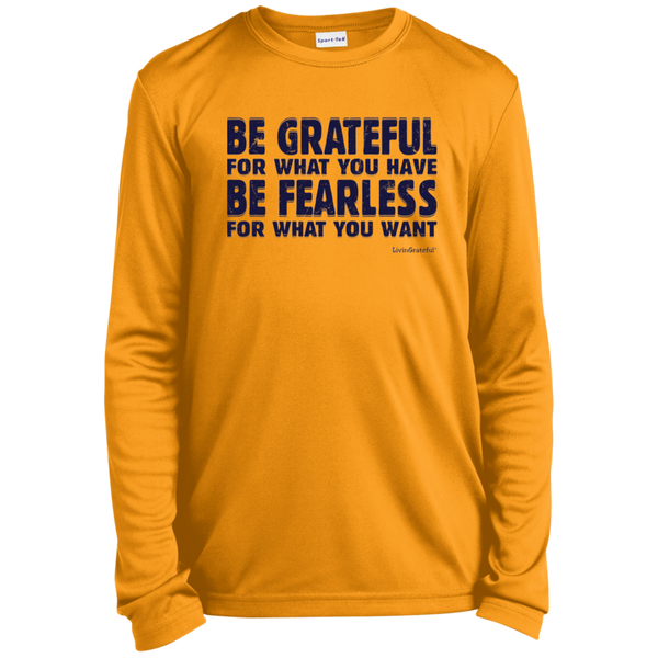 Youth fearless tee - Long sleeve performance - Activewear top