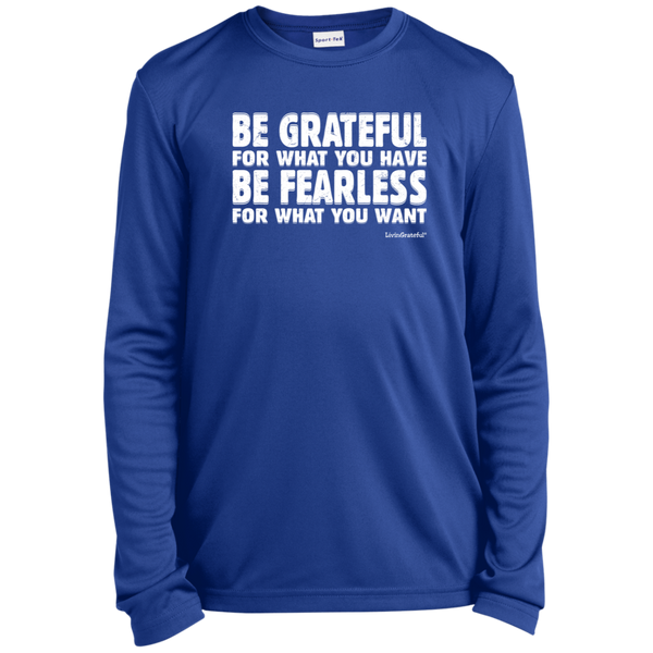 Youth fearless shirt - LS performance tee - Activewear youth