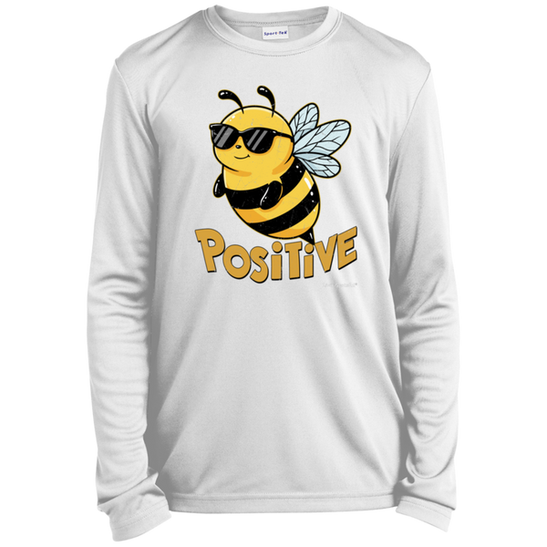 Bee Positive Youth LS Tee - Youth Performance Shirt - Activewear Top