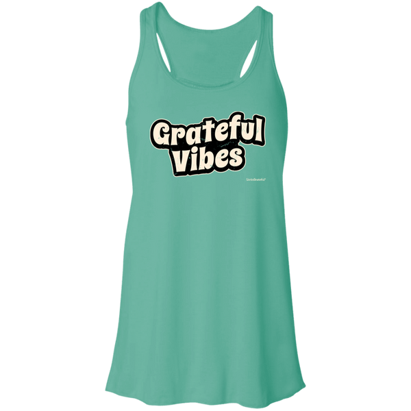 Grateful Vibes Tank – Flowy Racerback – Casual Activewear