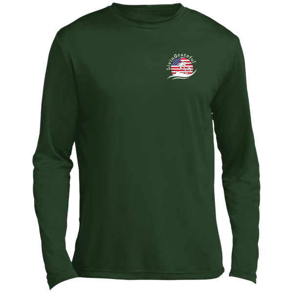 USA flag tee - Patriotic long sleeve - Performance shirt men