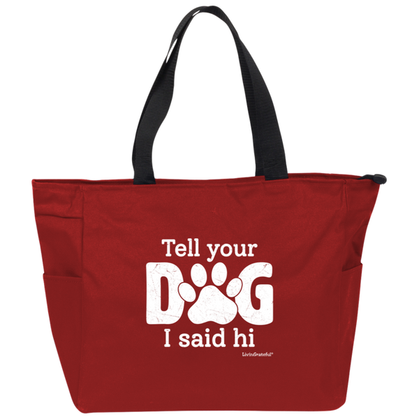 Zip It Good Tote - Pup Swag Bag - Canvas Dog Lover Tote