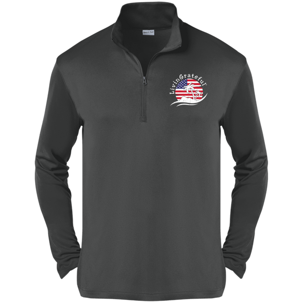Mens quarter zip – Patriotic pullover – Comfortable style