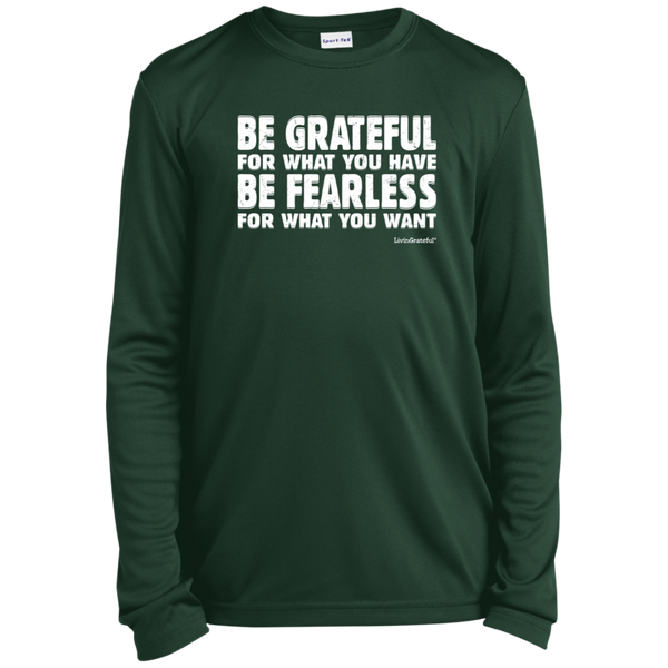 Youth fearless shirt - LS performance tee - Activewear youth
