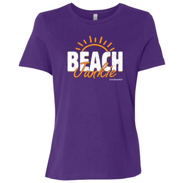 Womens Beach Junkie Tee - Original T-Shirt - Beach Vibes Tee