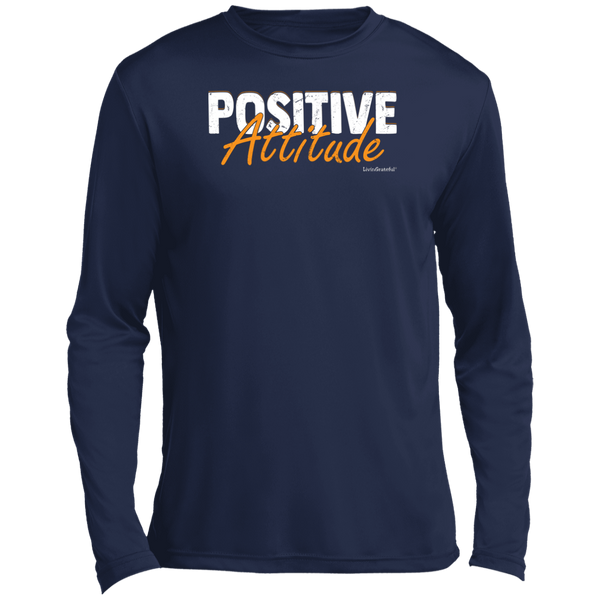 Men's LS Shirt - Positive Attitude T-Shirt - Performance Tee