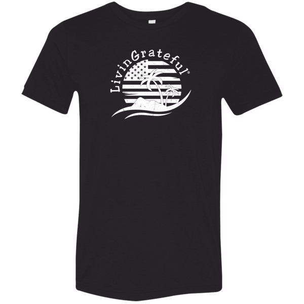 Mens Patriotic T-Shirt - American Flag Tee - USA Casual Shirt