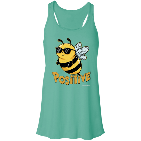 Bee Positive Tank – Flowy Racerback – Casual Activewear