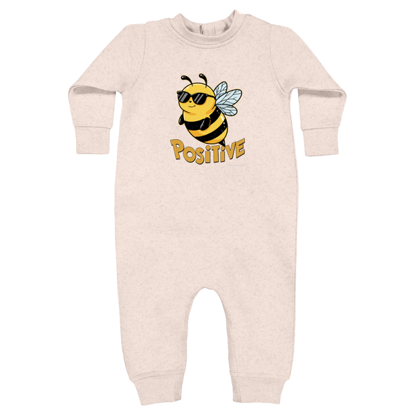 Bee Positive Infant Bodysuit - Fleece Baby Onesie - Cozy Infant