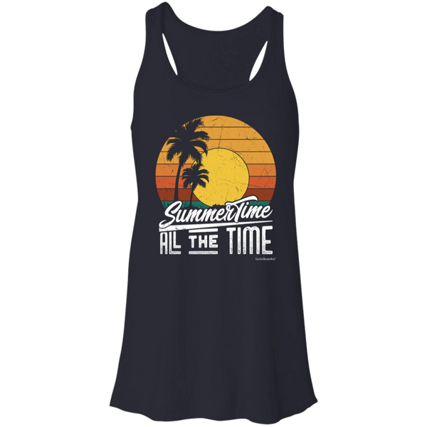 Summertime Flowy Racerback Tank – Lightweight Top – Casual