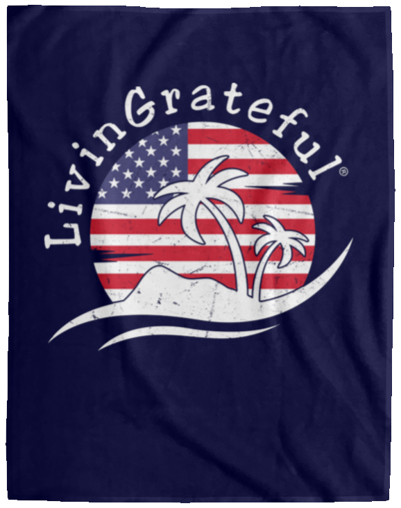 Cozy Plush Blanket - 'Merica Fleece - Lightweight Throw