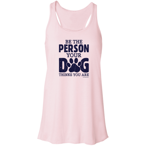 Womens racerback tank – Be that person – Flowy comfort