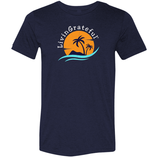 Mens LG T-Shirt - Living Grateful Tee - Positive Mindset Shirt