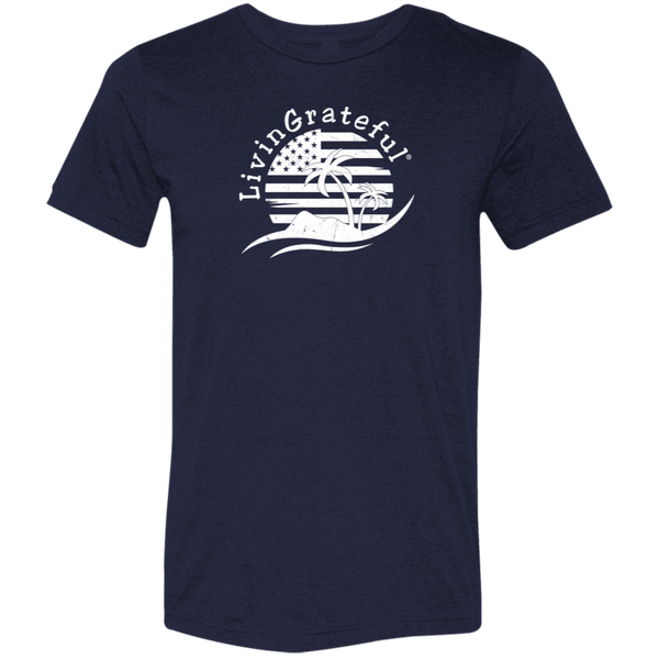 Mens Patriotic T-Shirt - American Flag Tee - USA Casual Shirt