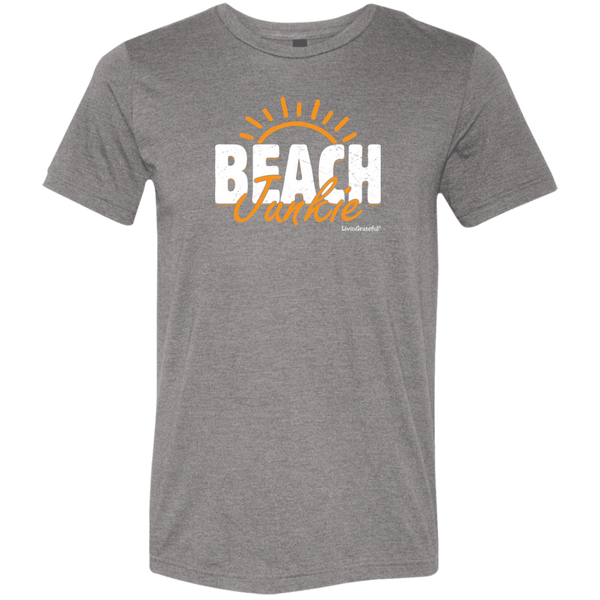 Mens Beach T-Shirt - Beach Junkie Tee - Summer Casual Shirt