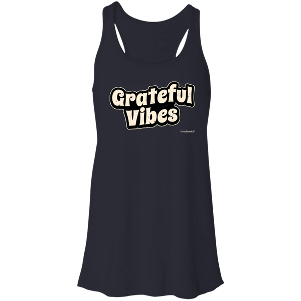 Grateful Vibes Tank – Flowy Racerback – Casual Activewear
