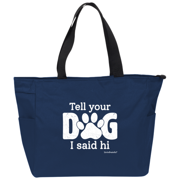 Zip It Good Tote - Pup Swag Bag - Canvas Dog Lover Tote
