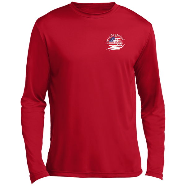 USA flag tee - Patriotic long sleeve - Performance shirt men