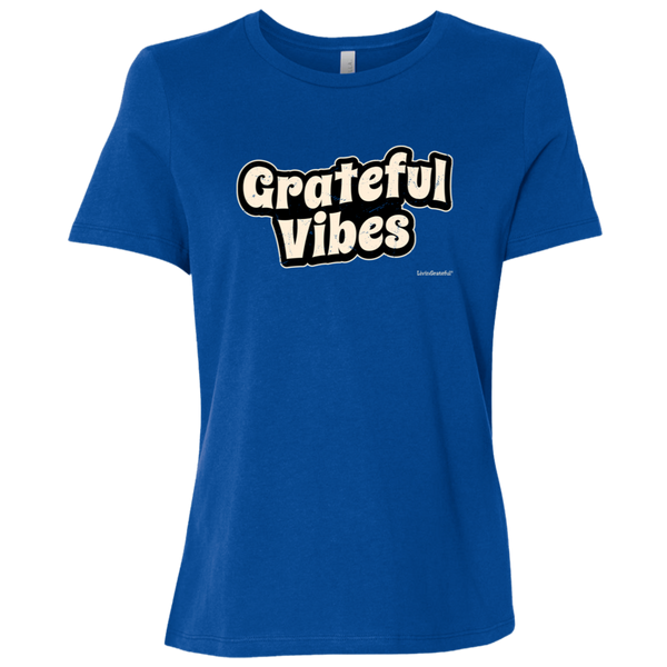 Womens Grateful Vibes Tee - Original T-Shirt - Positive Vibes Tee
