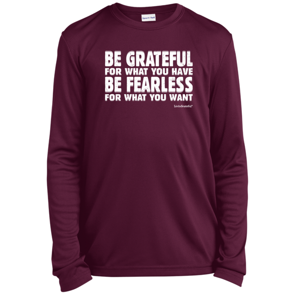 Youth fearless shirt - LS performance tee - Activewear youth
