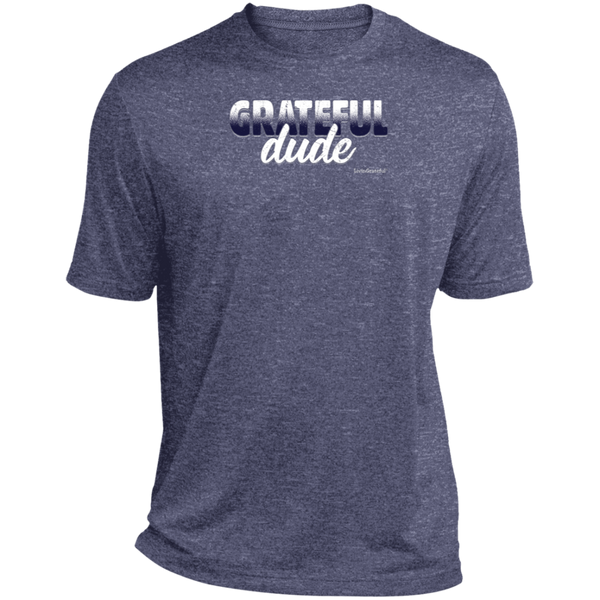 Mens Grateful Dude Heather Tee - Relaxed Fit - Living Grateful