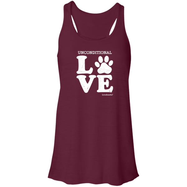 Womens racerback tank – Unconditional love – Lightweight & soft