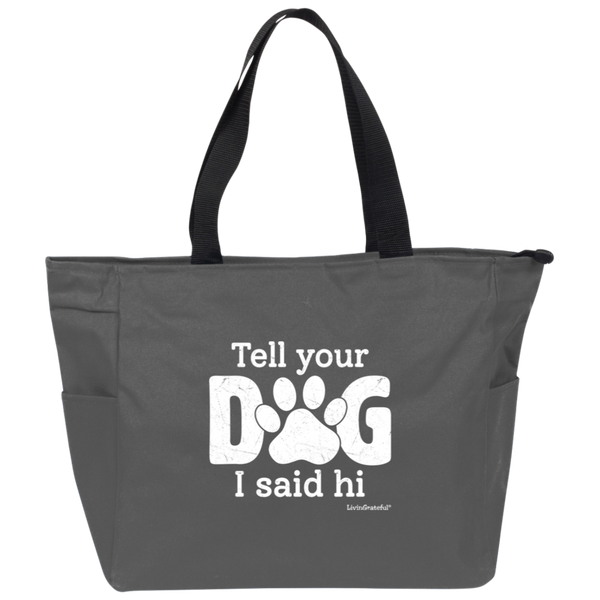Zip It Good Tote - Pup Swag Bag - Canvas Dog Lover Tote
